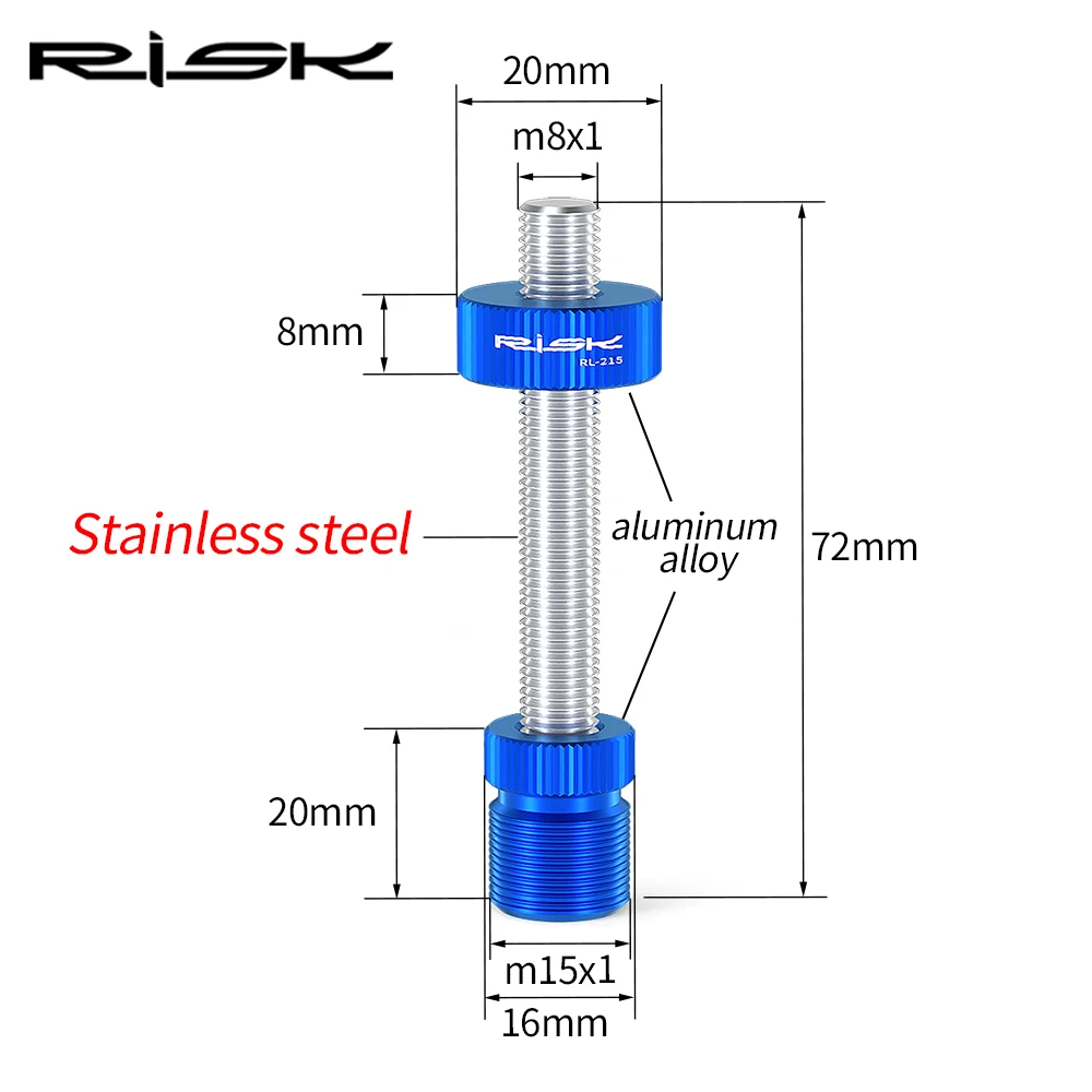 RISK RL215PRO Bike Bicycle Square & Spline Axis BB Bottom Bracket Anti Drop Auxiliary Removal Disassembly Repair Tool Fixing Rod