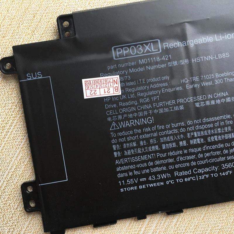Imagem -03 - Bateria Supstone Pp03xl Pv03xl para hp Pavilion X360 14-dw0001nh Dv0655ng 13-bb0020nq M01144005 M01118 Hstnn-lb8s Db9x Tpn-q244