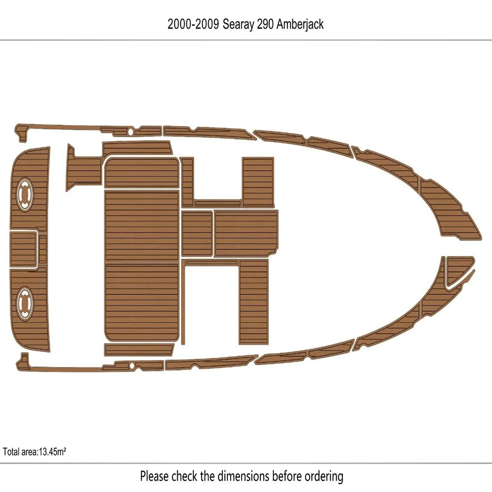 2000-2009 Searay 290 Amberjack Cockpit Swim Platform Pads 1/4