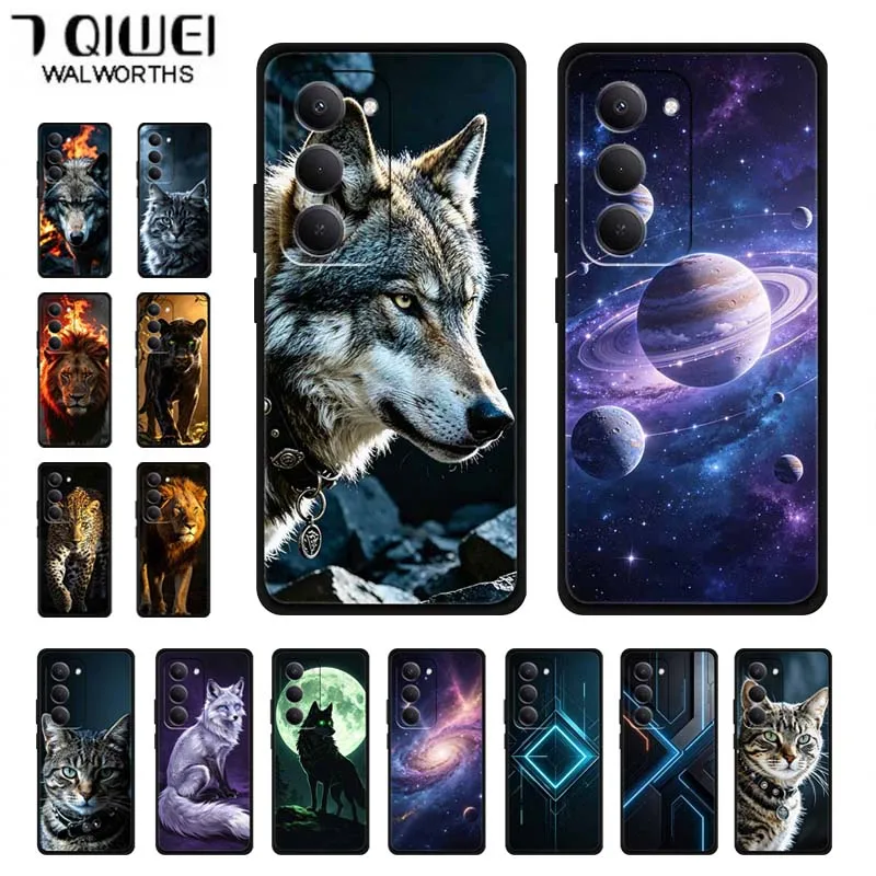 Funda para Redmi 15 5G, Funda para Redmi 15 4G, Funda Protectora de Silicona Suave con Diseño de Animales para Xiaomi Redmi 15, Funda Protectora Space Case