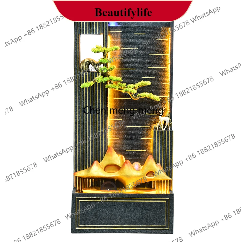 

G153 Chinese-style courtyard rockery fountain water curtain wall screen circulating water ornament landscaping decoration