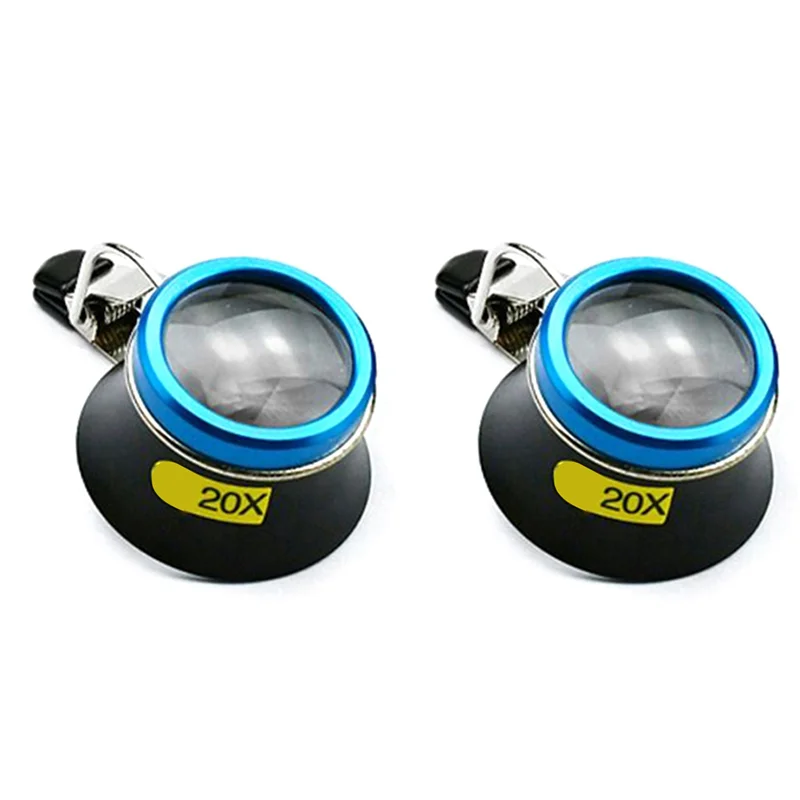 

ABRW-2X 20X Eyeglass Magnifier Clip-On Eye Magnifier Portable Eyepiece Craft Operator Watchmaker Repair Tool