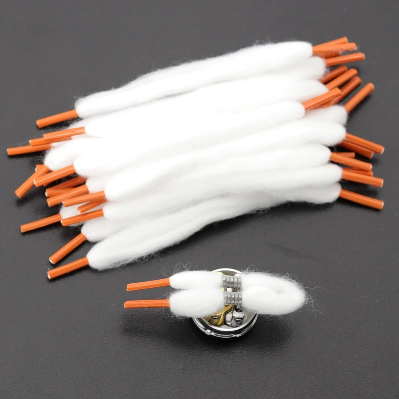 100PCS YUHETEC Shoelace Cotton Thread Cotn Wick Cotton Bacon for Electronic RDA RTA RBA Machine Coil Wire