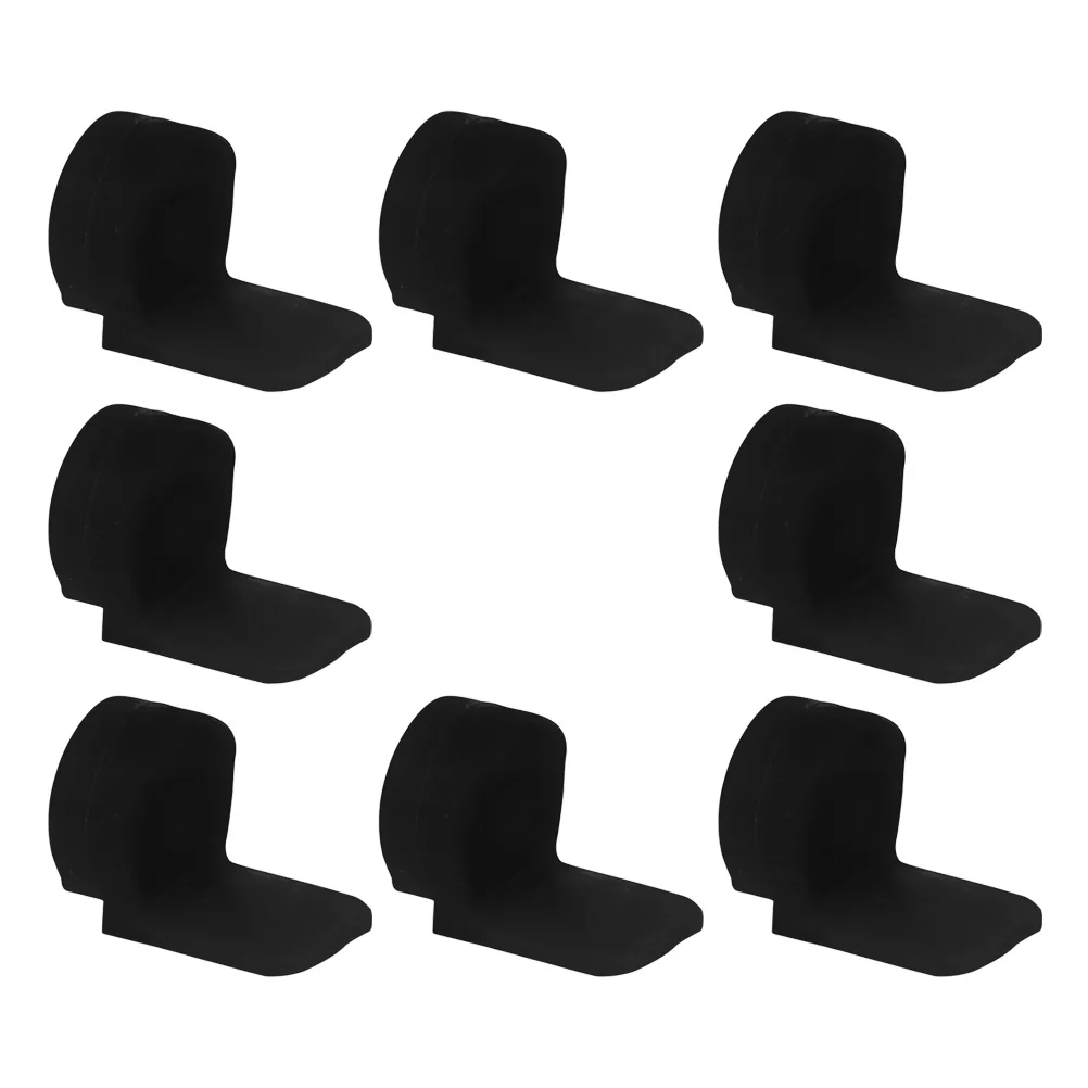 

8pcs Black Clarinet Thumb Rests Long H Support Accessories Silicone Durable Comfort Musical Instrument Finger Rests Pad