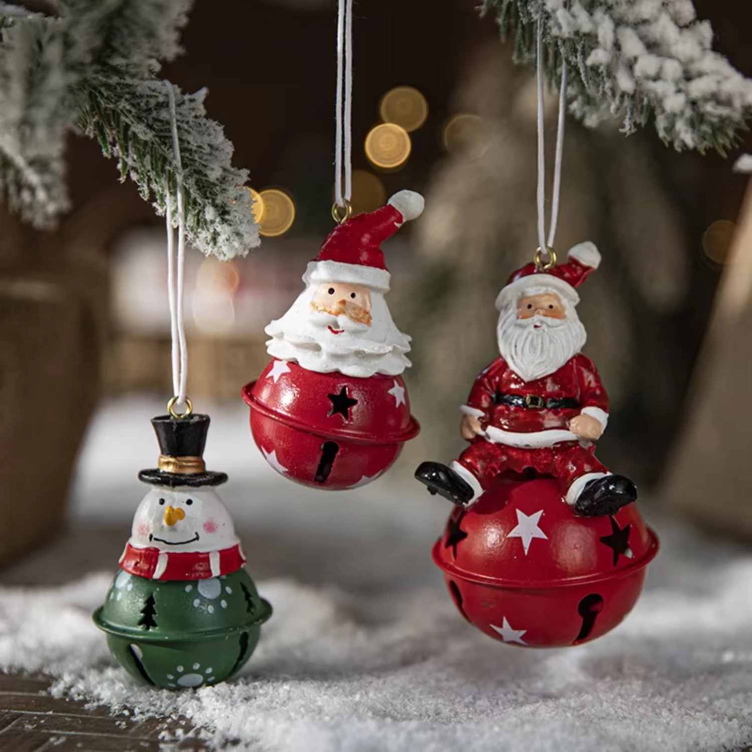 Hot Sale Christmas bell pendant Old Man snowman elk pendant Christmas tree decoration Christmas decorations