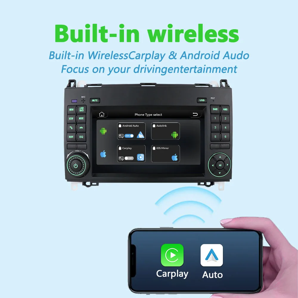 7'' Linux System Multimedia Player for Mercedes Benz B200 AB Class W169 W245 Viano Vito W639 Sprinter W906 with Carplay And BT5