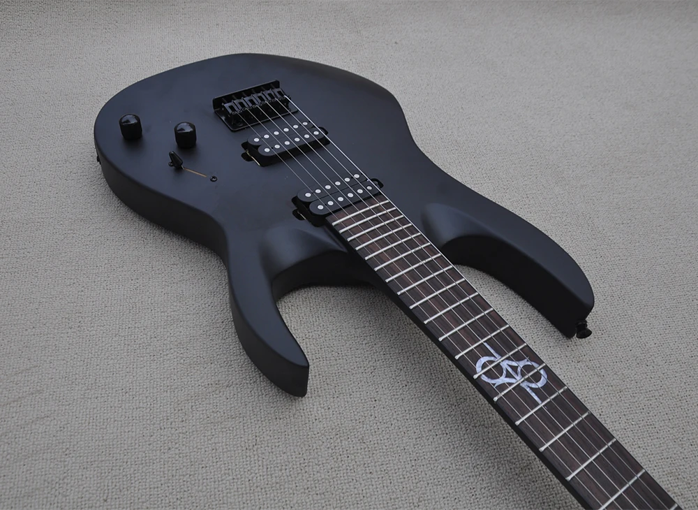 Matte Black Electric Guitar with 6 Strings ,Rosewood Fretboard,24 Frets,Customizable