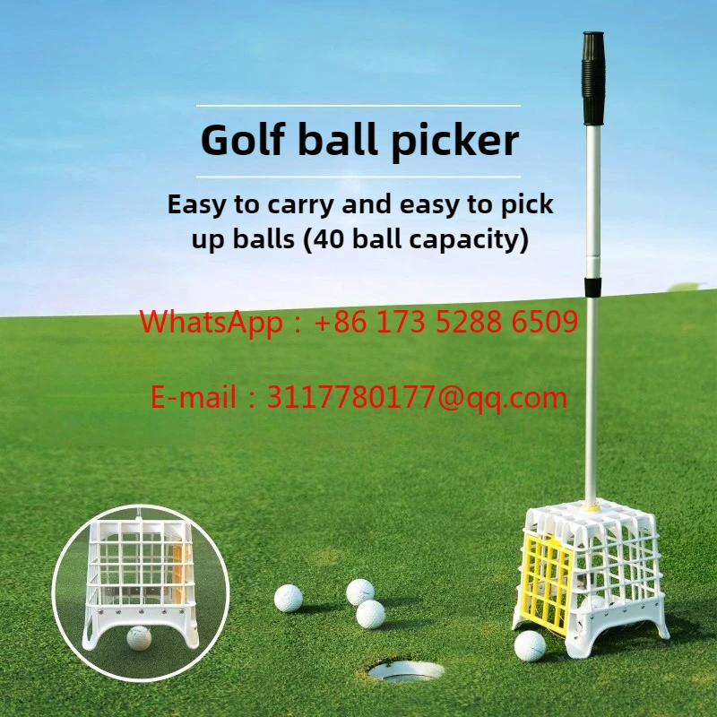 WAP01  Portable Golf Ball Picker Adjusting Golf Ball Retrievers Large Capacity Professional Balls Collector Lightweight Sport