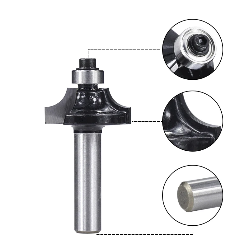 HAMPTON 8 мм триммер с хвостовиком, потолочная заподлицо, фреза по дереву, фреза с прямым концом, вольфрамовые фрезы для деревообрабатывающих инструментов HAMPTON 8 мм триммер с хвостовиком, потолочная заподлицо, фреза по дереву, фреза с прямым концом, вольфрамовые фрезы для деревообрабатывающих инструментов