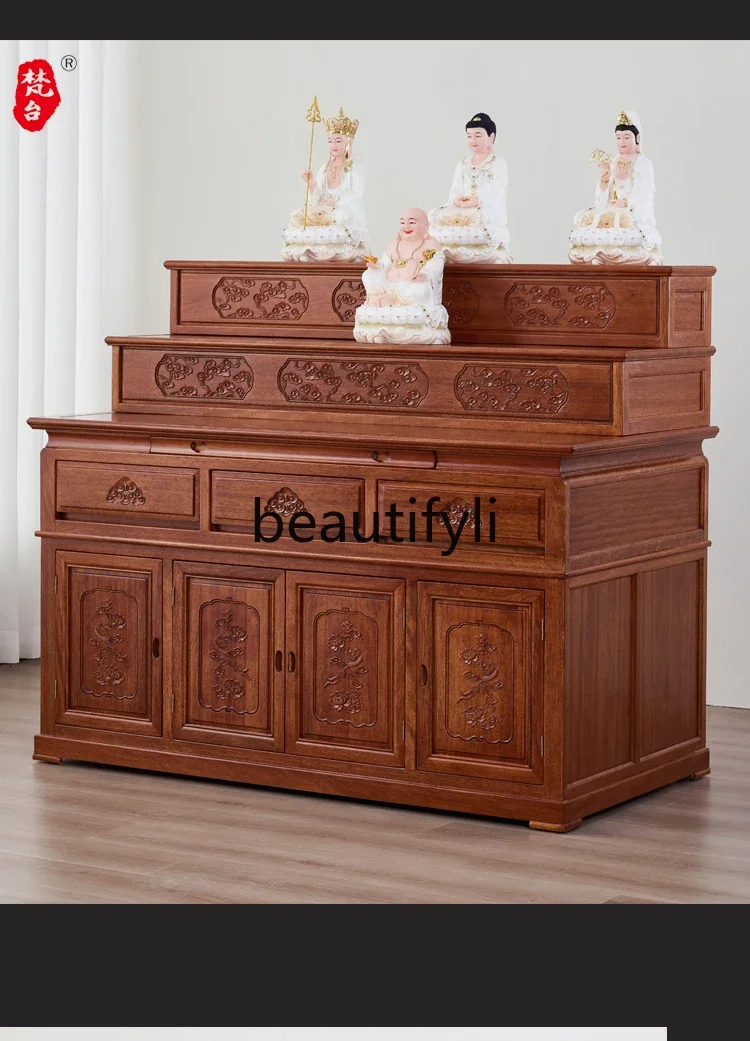 

ss C Household Buddhist platform Tibetan stepped altar cabinet New Chinese style central hall case tribute platform