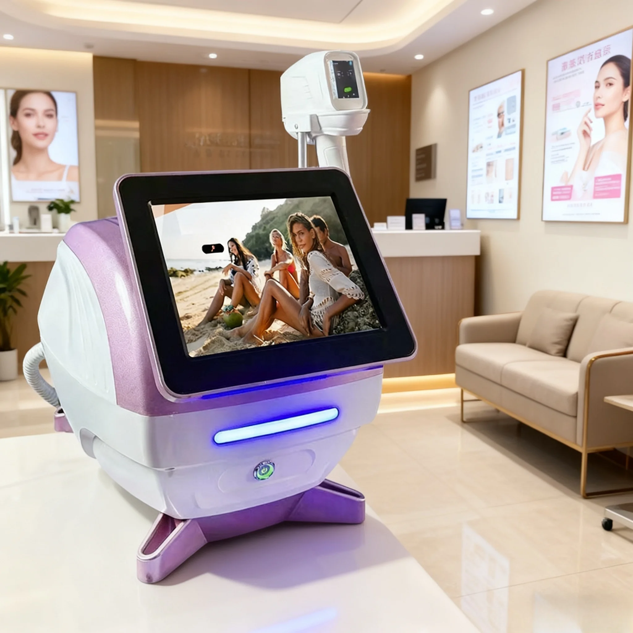 2026 Professional High Power Diode Laser Painless Hair Removal Machine High Strength 808nm 755nm 1064nm Wavelengths 20 Million