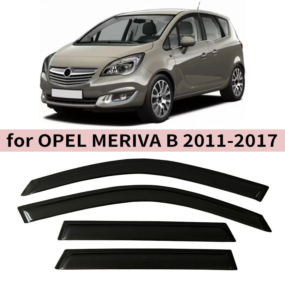 

Оконный козырек для Opel Meriva B 2011 2012 2013 2014 2015 2016 2017, ветровые дефлекторы, защита от дождя, дверной козырек, вентиляционные шторы, вентиляционный козырек