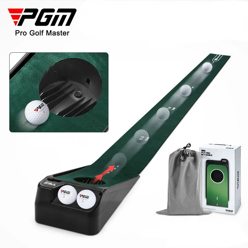 

PGM Mini Golf Putting Mat Electric Ball Return Golf Putter Trainer Carpet Practice Set Golf Putting Green 0.15*2.5m TL030