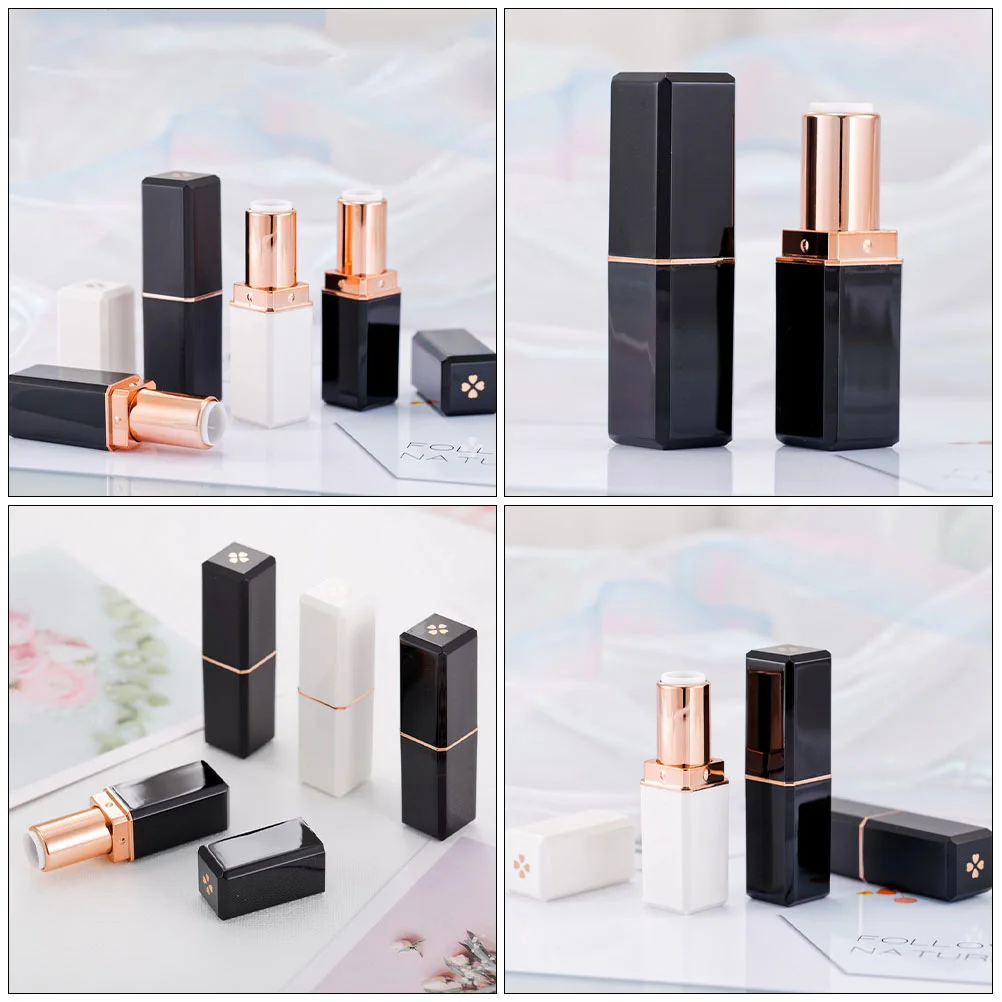 6 Peças de Tubos Vazios Recarregáveis para Batom DIY, Armazenamento de Bálsamo Labial e Gloss, Embalagem Doméstica Elegante
