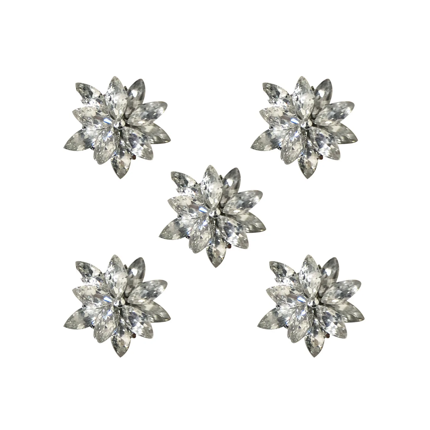 3PCS Natale Fiocco di neve Zircone Nail Art Strass 3D Doppio strato di cristallo lucido Decorazioni per unghie Oro/Argento) Per manicure