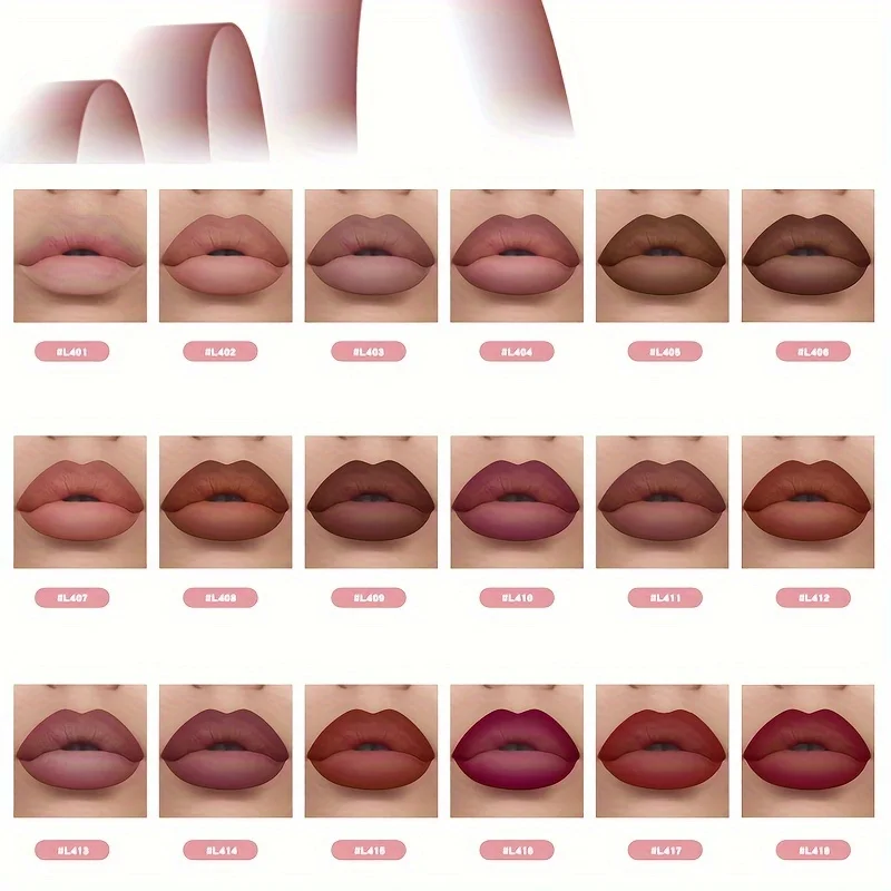 6pcs 벨벳 매트 립 라이너 펜슬 세트 오래 지속되는 건조하지 않음 라이닝 필링 립에 적합 모든 피부 유형에 다용도