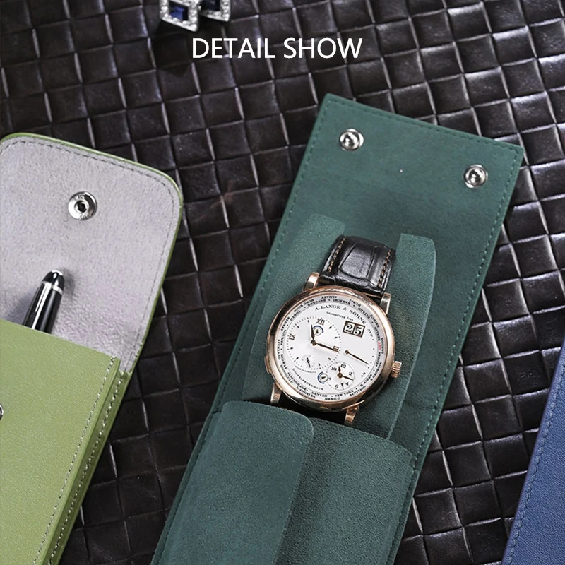 High Grade Portable Watch Storage Box Leather Single Travel Watch Case Pencil Bag Key Storage Appearance Explosion 롤렉스 케이스  Roll