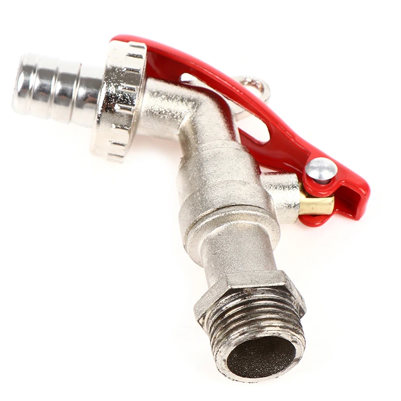 New Garden Hose Faucet with Lock Water Tank Connector Replacement Tools 1/2 Inch Brass Thread Water Tap Lockable Faucet 1 Pcs