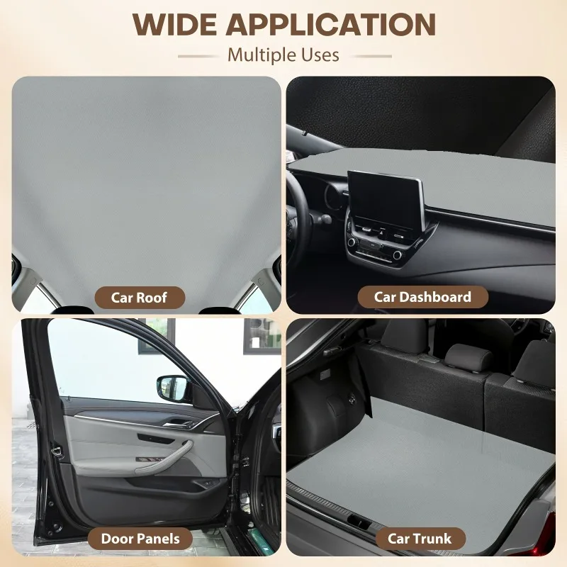 

Non-sticky Headliner Roof Fabric Car Interior Wrap with Foam Backing for Automotive Upholstery Repair Sky Ceiling DIY Material