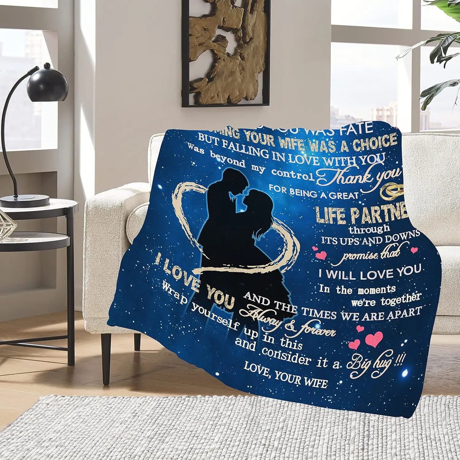 A gift for my husband, a birthday gift for a man, a throw blanket birthday gift for him,a Christmas Valentine's Day wedding gift