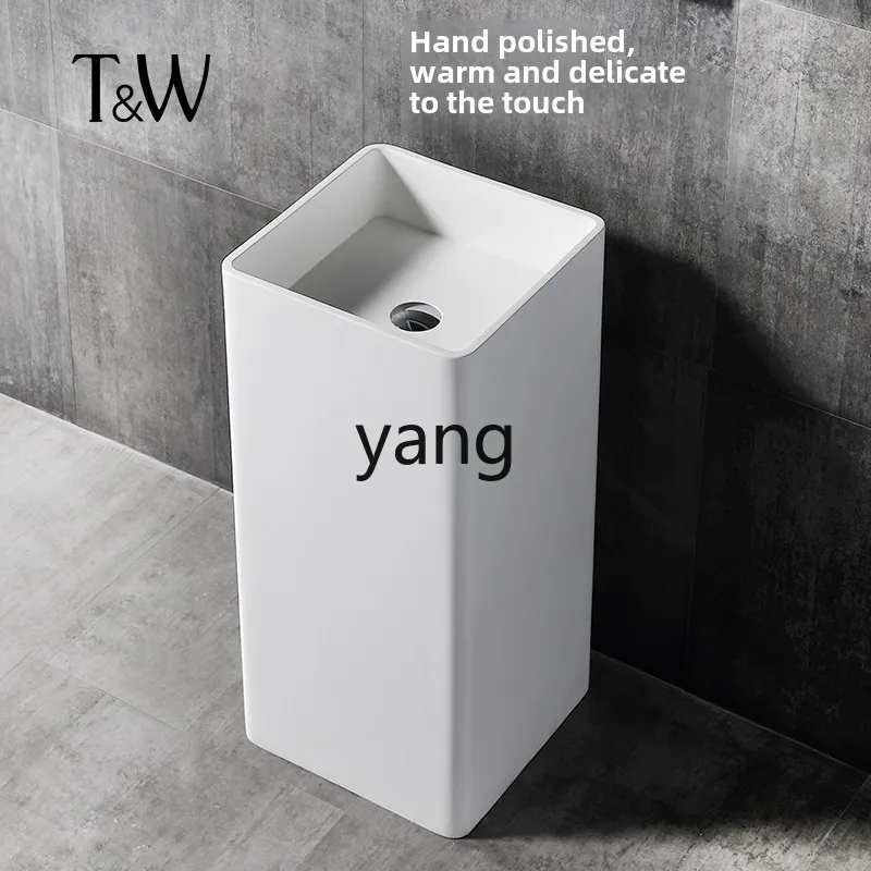 

LMMman-made square stone pillar basin floor-to-ceiling simple small apartment wash basin washbasin