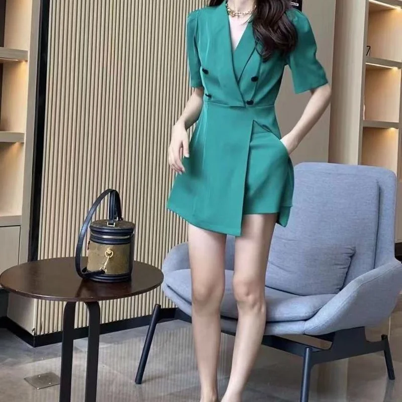 Korean Dresses for Women Cotton Chiffon Fashion Midi Women\'s Summer Suit Dress 2024 Aesthetic Clothing Casual One-piece Trend