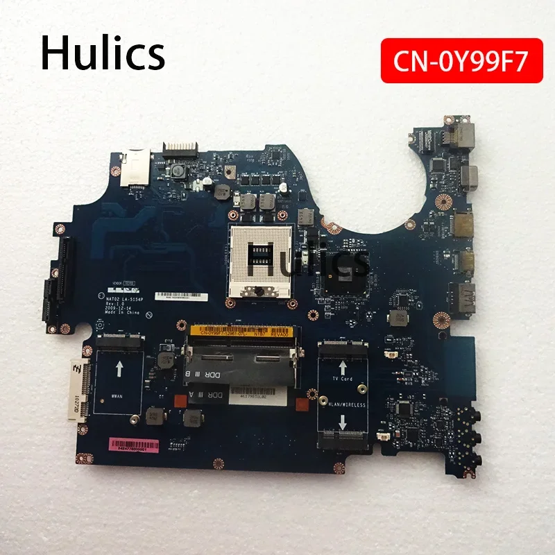 

Hulics Used Laptop Motherboard For DELL Studio 1747 1749 Mainboard CN-0Y99F7 0Y99F7 NAT02 LA-5154P HM55 Main Board