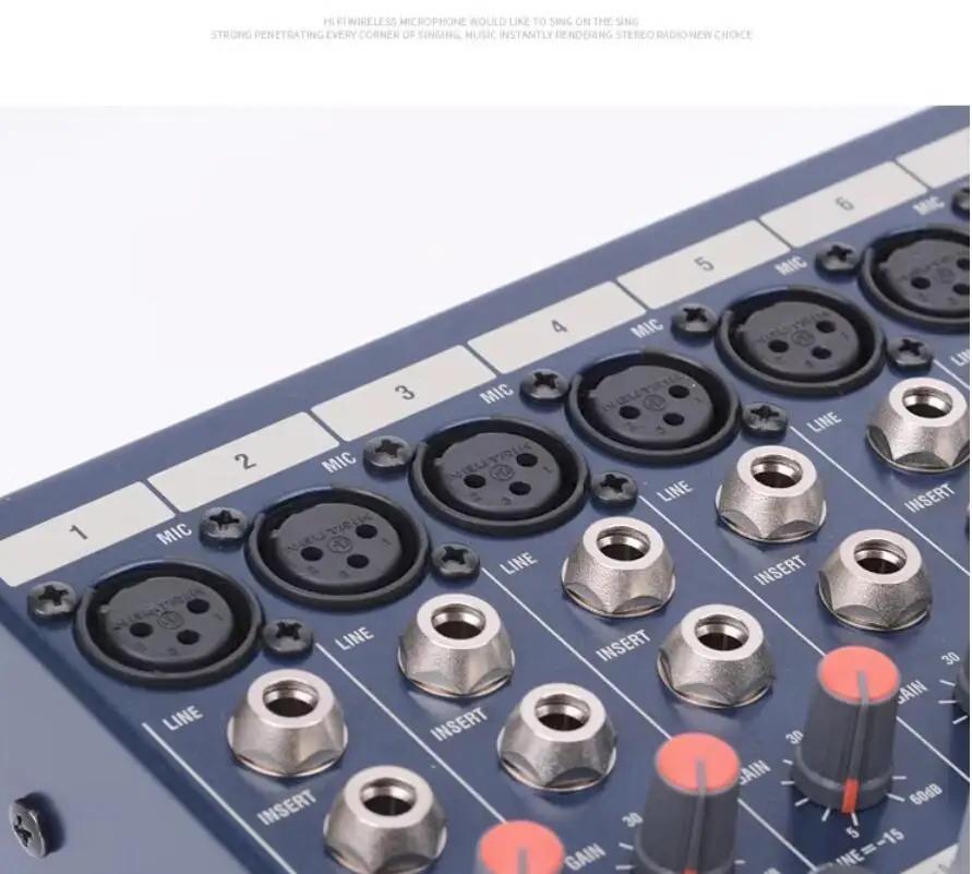 EFX8 professioneller Mixer für Bühneneffekt-Performance, 20-Kanal-Mischkonsole