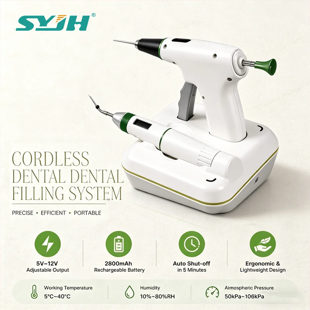 SYJH Dental Endo Obturation System Fast-Fill Hot Melt Glue Pen&Gun with Anti-overflow & Precision Temperature Control