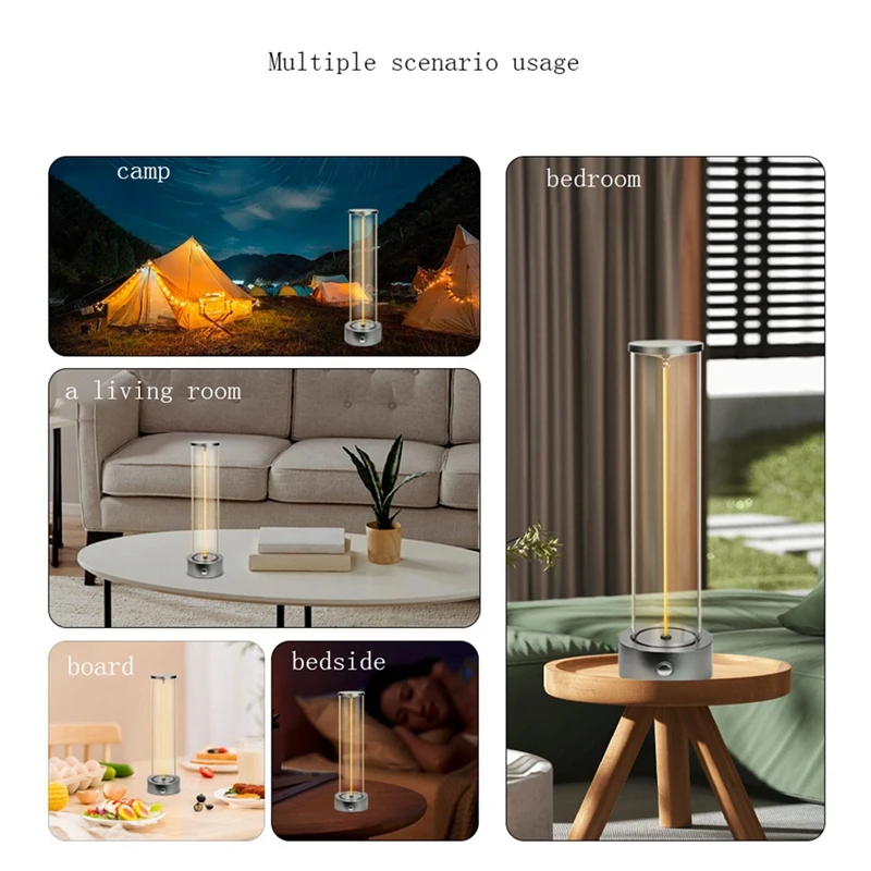 TKOH-Semplice linea di ricarica a LED luce notturna touch USB ricarica atmosfera lampada da tavolo regalo lampada atmosfera quantistica