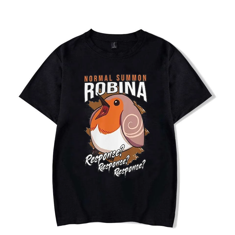 Normal Summon Robina Funny Otaku Printed Men Woman T-shirt Duel Monster Harajuku Anime T-shirt Casual Loose Graffiti Couple Top