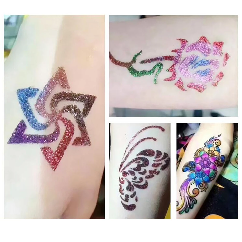 12 stuks waterdichte tijdelijke body glitter glans poeder voor kunst ambachten epoxy klei scrapbooking geschenken vent bal