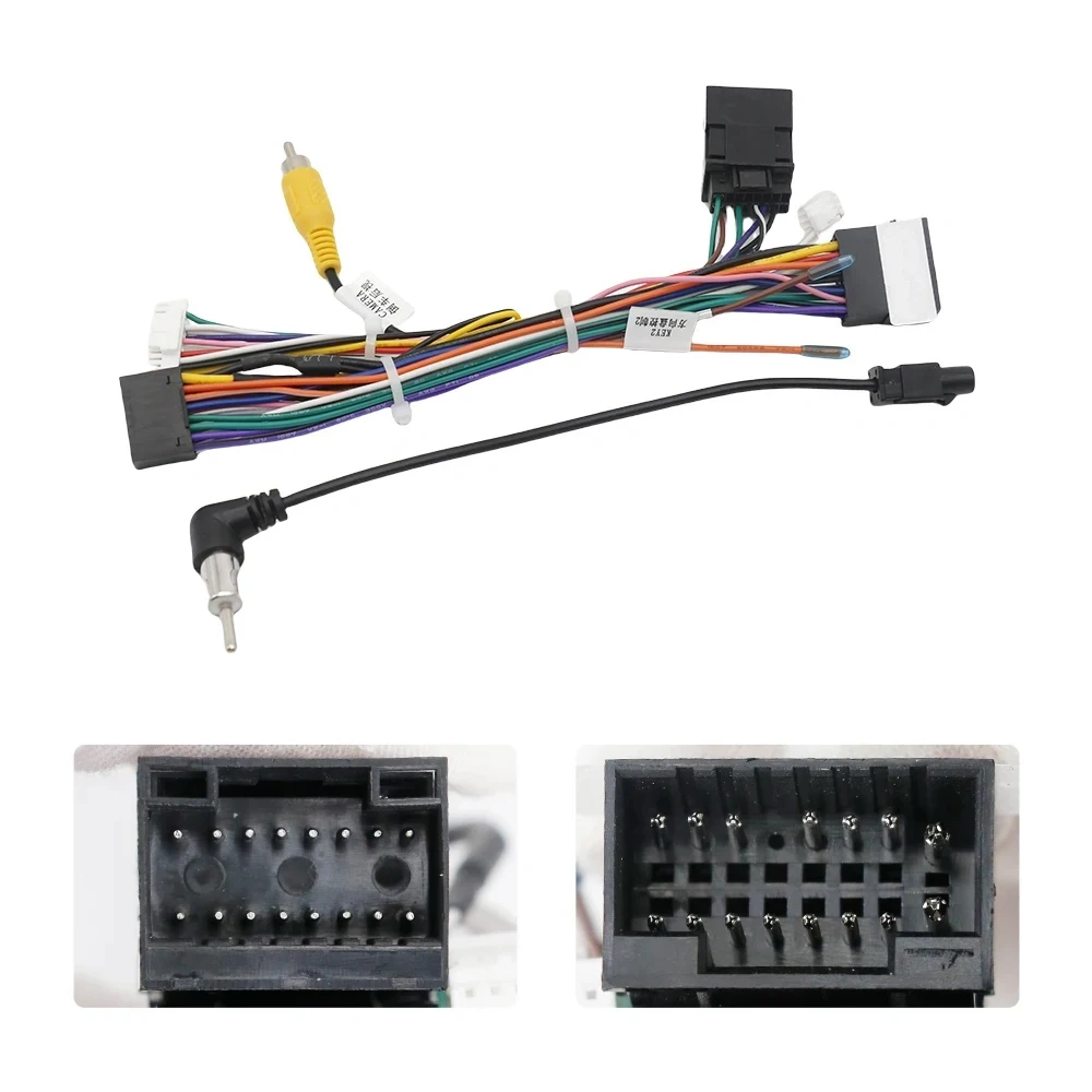16Pin Plug With Camera Input For Chery Grand Tiggo 5 Radio Wiring Harness Adapter CAN Bus Decoder Android Head Unit Cable