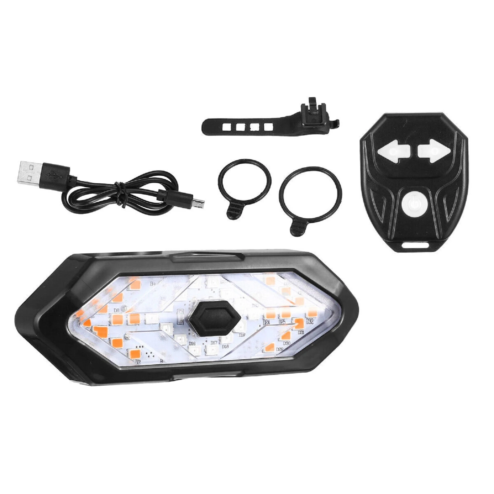 自転車テールライト ウインカー付き ワイヤレスリモコン LED 自転車リアライト USB 充電式 ホーン付き 安全警告