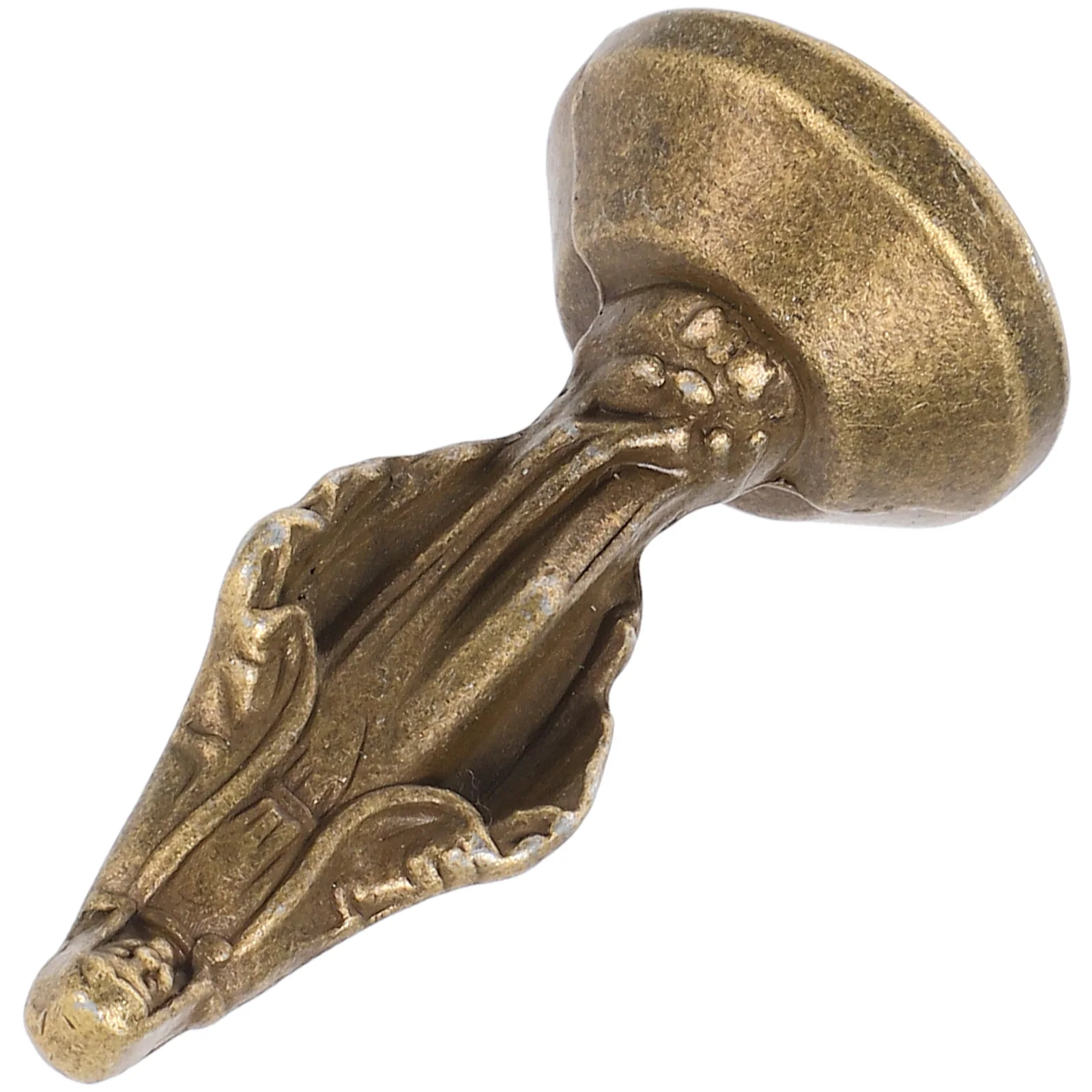 Escultura en miniatura de la Virgen María, estatua de escena de Natividad de latón, adorno de coche católico, adorno de escritorio de madre bendita, pequeña María