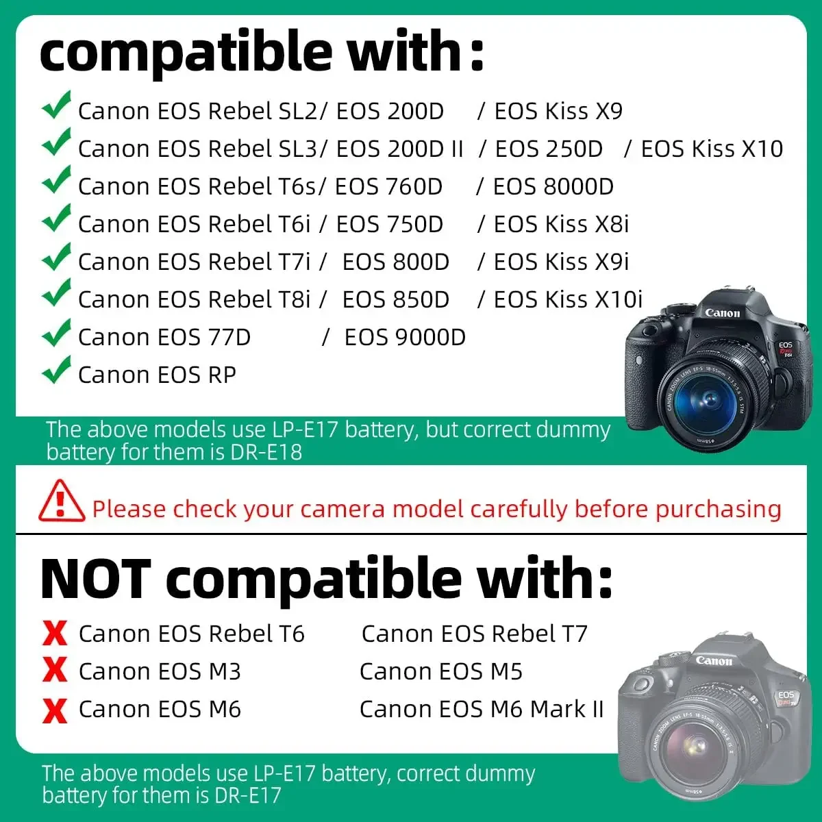 ACK-E18 Tipe USB C LP-E17 Dummy Baterai DC Power AC Adaptor untuk Canon EOS R10 RP 200D 250D 750D 760D 77D 800D 850D 8000D Charger