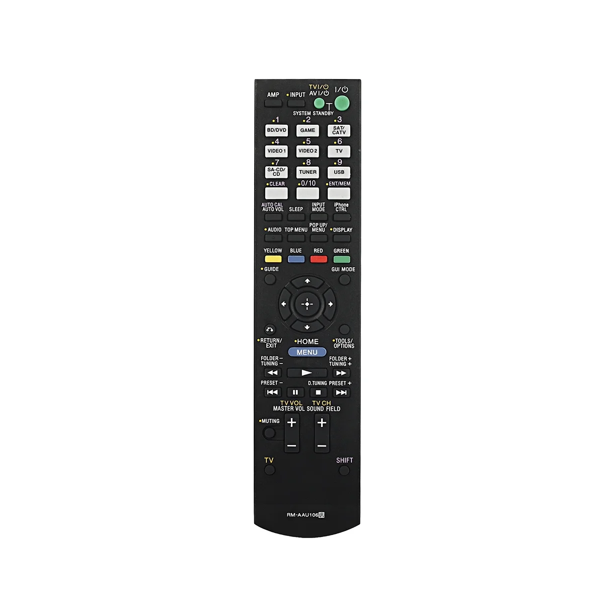 

RM-AAU106 Remote Control Suitable for SONY AV Home Theater System RM-AAU106 Remote Control English Version