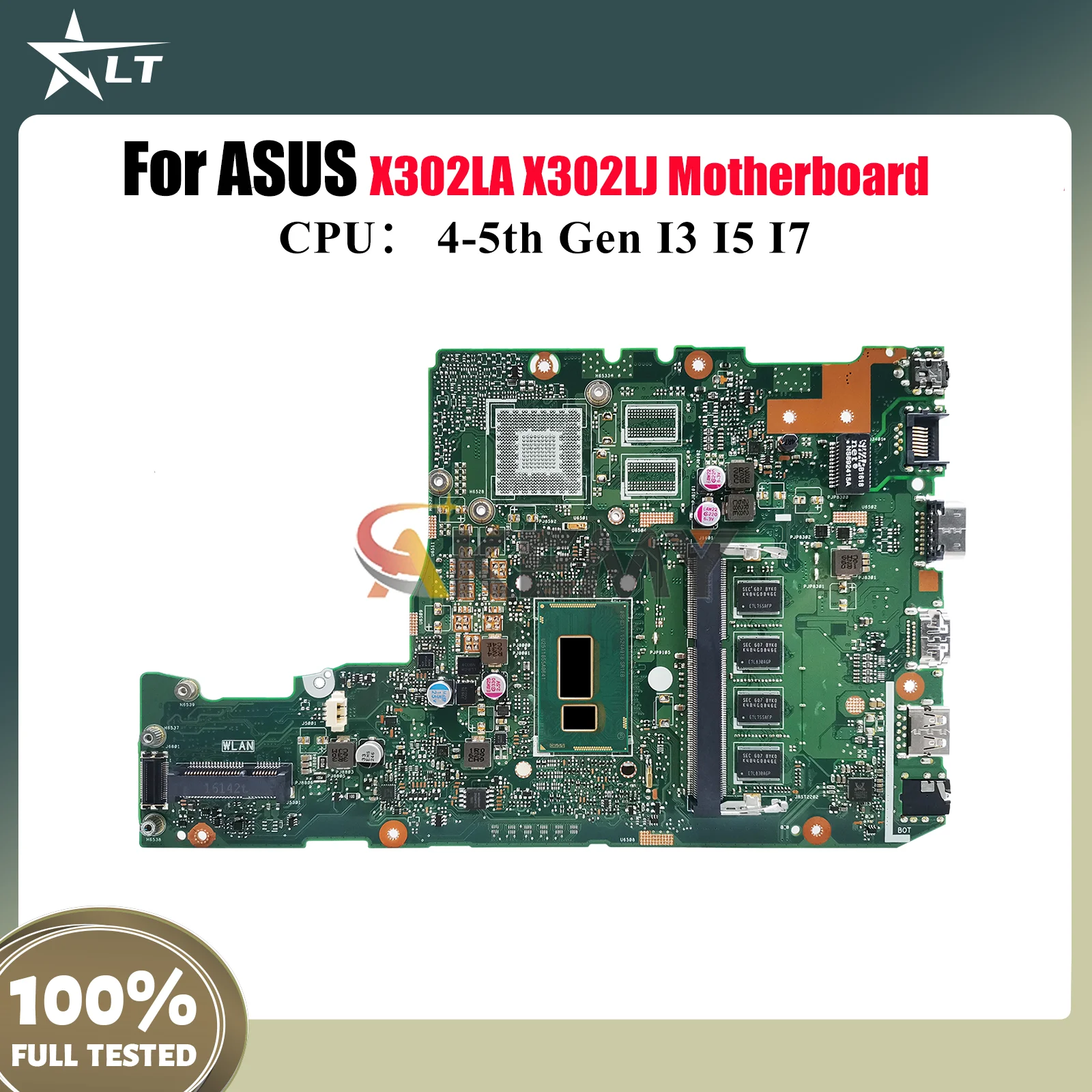 

X302LA Laptop Motherboard For ASUS VivoBook X302LA X302LJ X302L Notebook Mainboard With I3 I5 I7 CPU 100% tests OK fast shipping