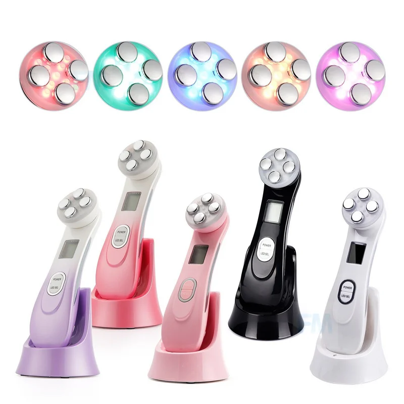 Electroporation RF LED Photon Face Lifting Tighten Wrinkle Removal Skin Care Face Massager Radio Frequency Beauty Device