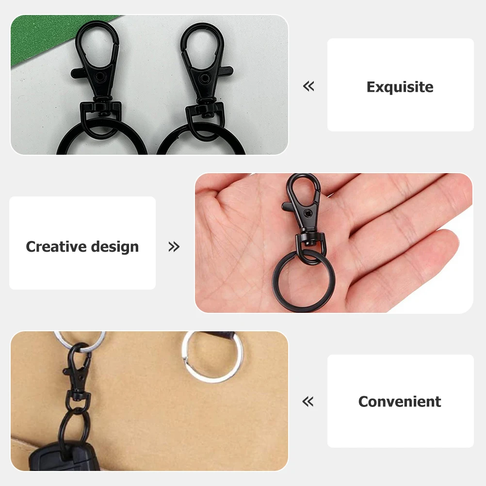 

15 Pcs Carabiner Rotating Keychain Hook Lobster Metal Keychains Swivel Hooks Clips