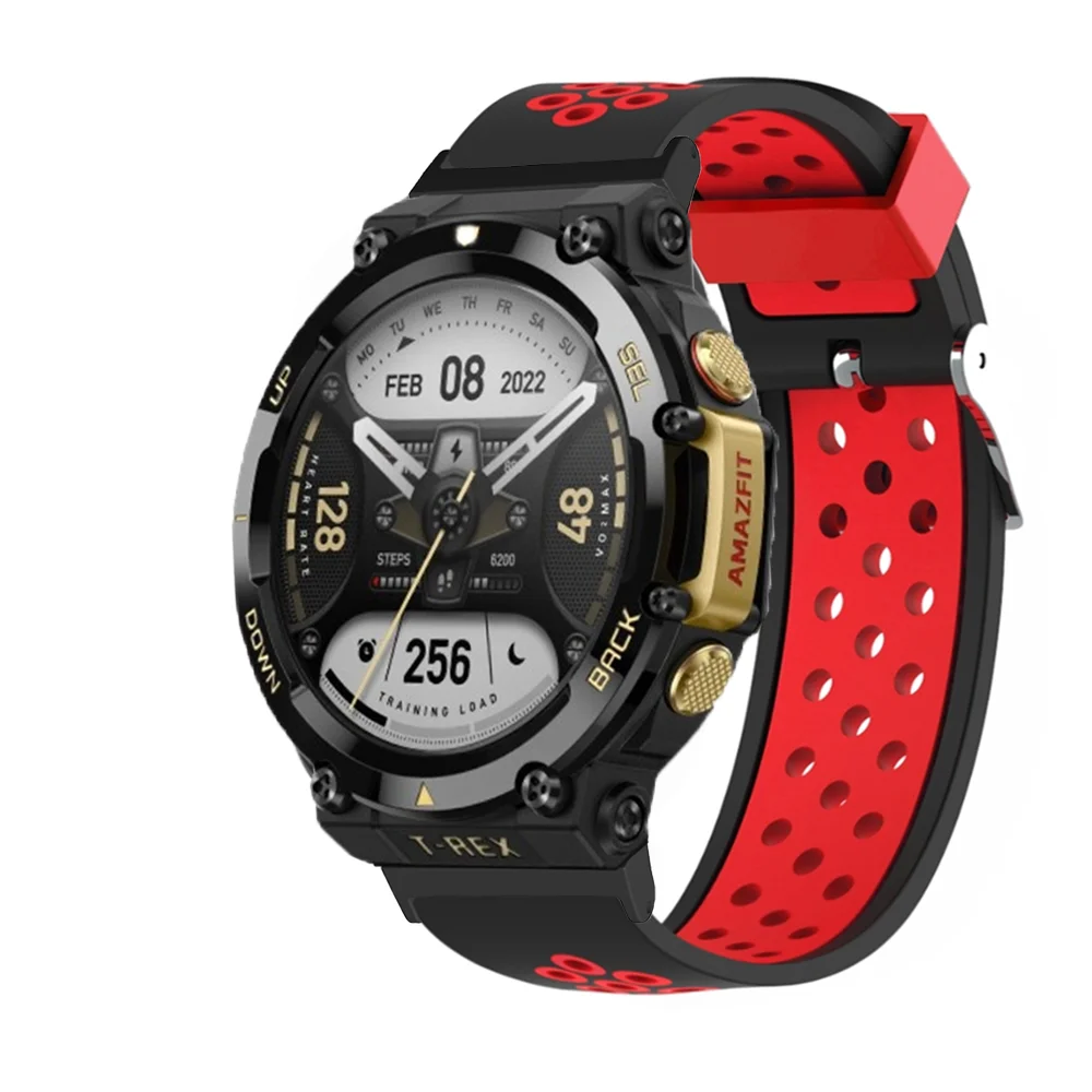 Breathable Silicone Strap For Huami Amazfit T-Rex T Rex 2 Pro Smart Watch Band Replace Belts For Xiaomi Amazfit T Rex Pro Correa