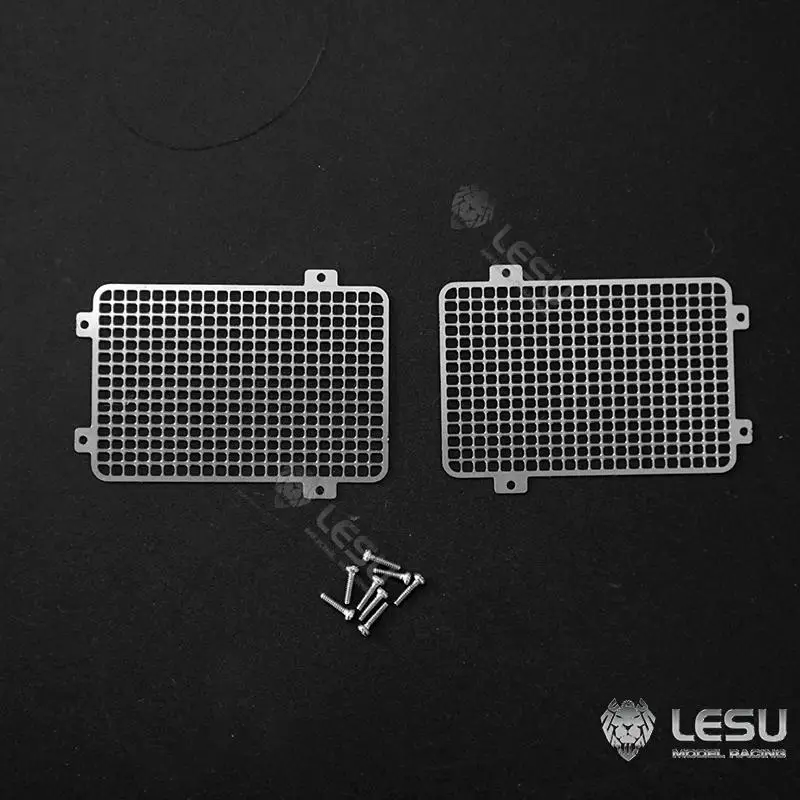 Lampenschirm LESU 1/14 LKW-Modell Schlamm-LKW Baufahrzeug TGS Scheinwerferabdeckung Metallschutzabdeckung modifiziertes Upgrade – Detail 6