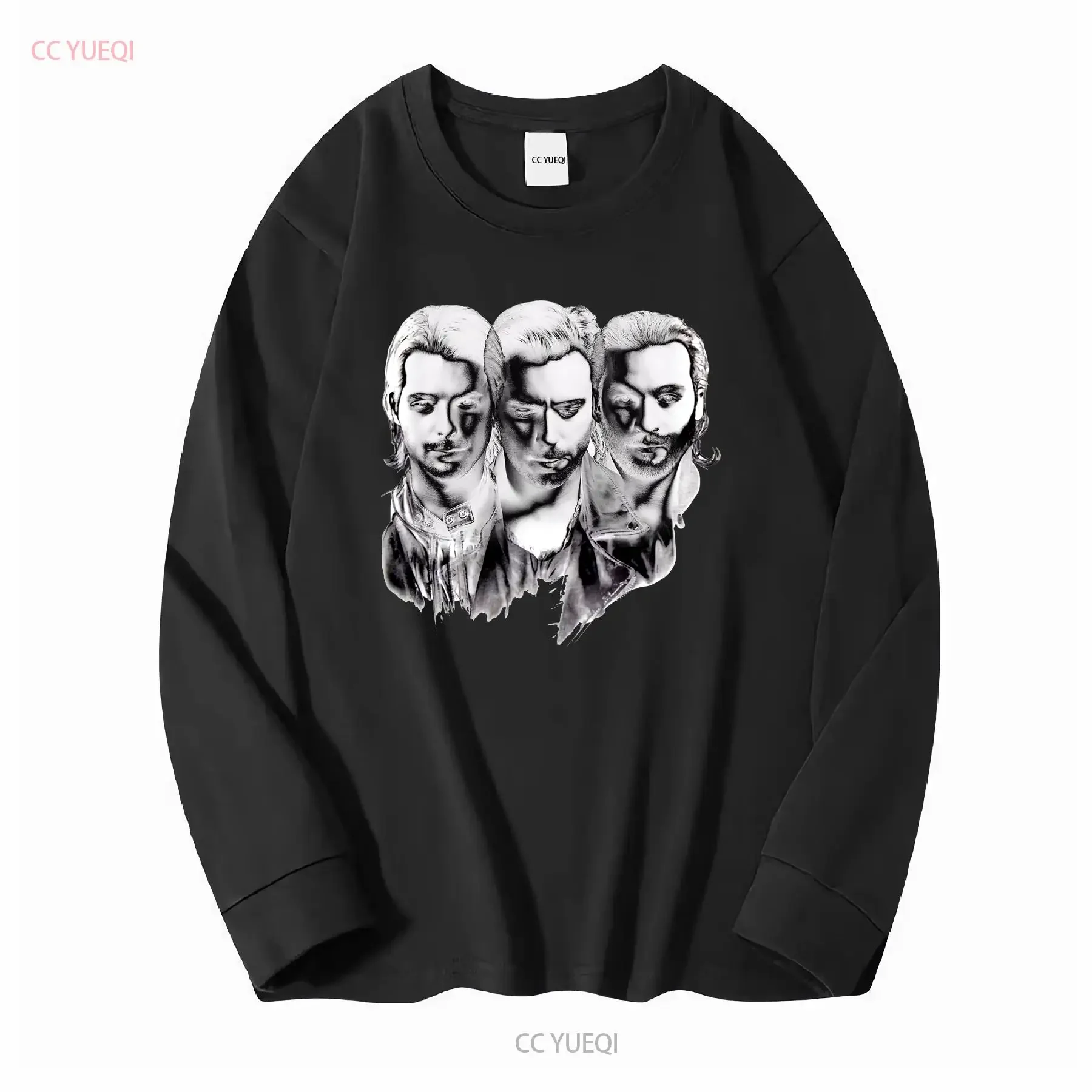 SWEDISH HOUSE MAFIA STOCKHOLM 3 FACES Womens ROLLED SLEEVE T SHIRT Size S vintage Washed streetwear designer clothes graphic view 3