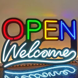 Open Neon Sign Wall Mounted Neon Lights for Bedroom LED Business Signs Office Man Beer Club Bar Christmas Party Gifts for Kids