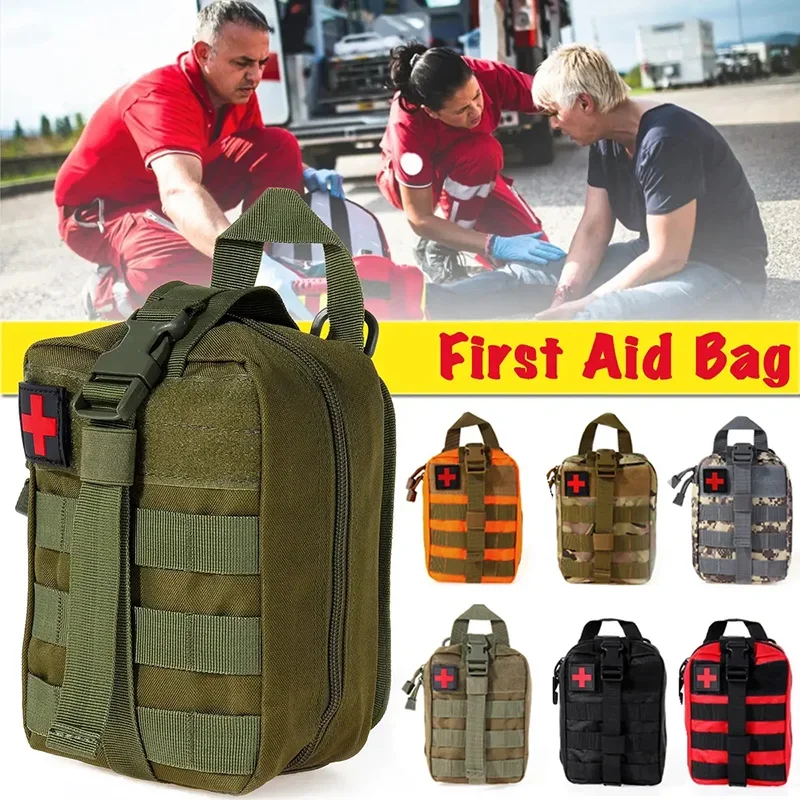 Outdoor Aid Bag Waist Bag Emergency Survival Rescue Handbag Waterproof Camping Medical First Aid Kit Box