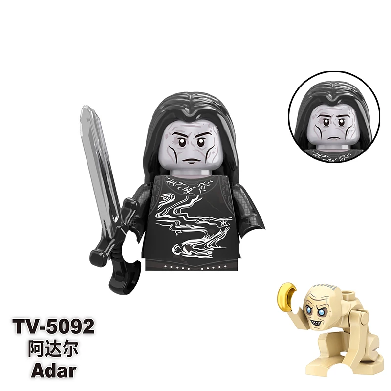 Herr der Ringe Hobbit Minifiguren Mittelalterliche Filmfiguren Bausteine Figuren DIY Zusammenbaubare Ziegelsteine Puppen Kreative Kollokation