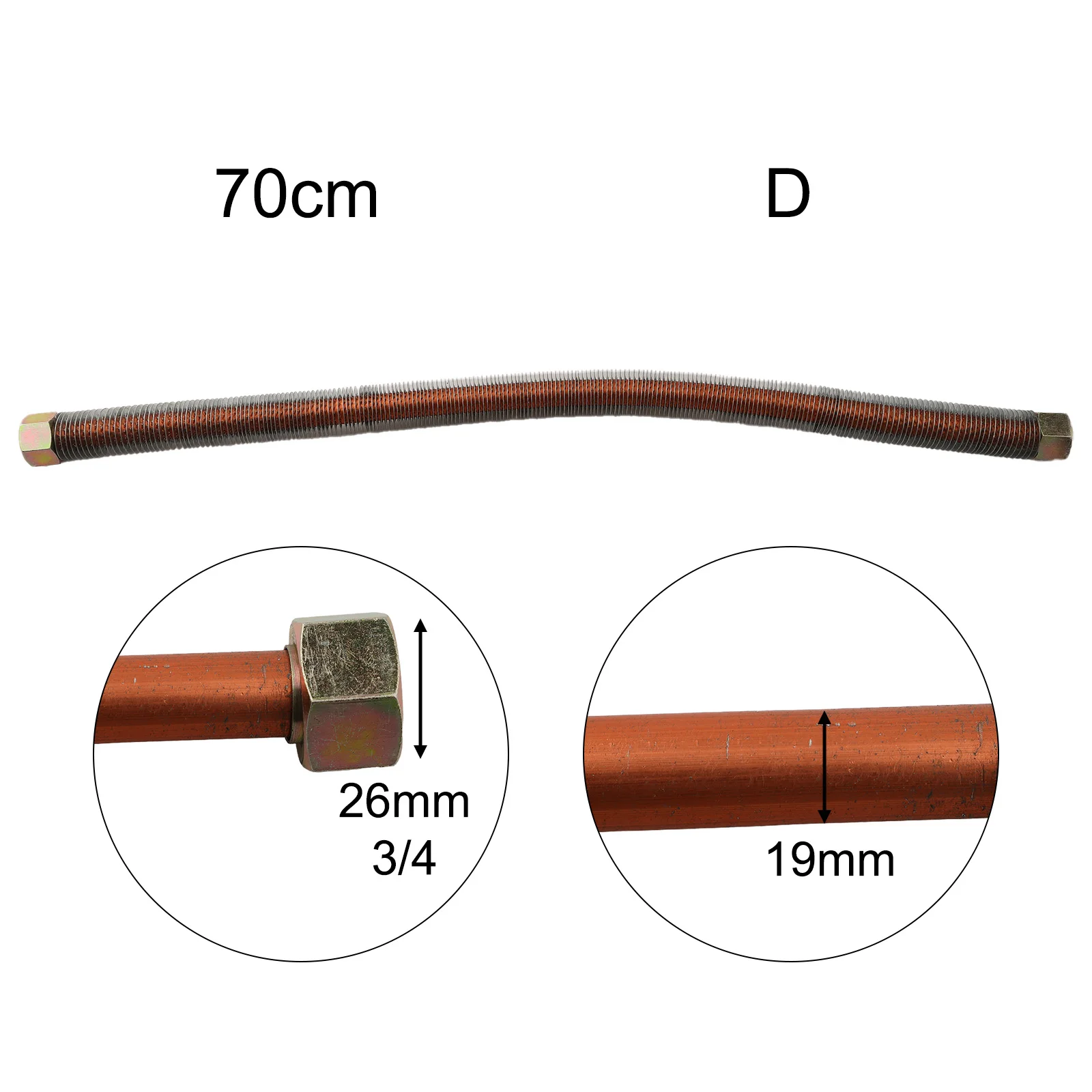 1pc 30/70cm Air Compressor Discharge Tube High Pressure Pump Head Screw Connection Air Compressor Accessories