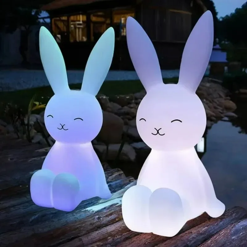 Cute LED Desk Lamp Cute Lighting Bear Rabbit Mood Light Cute Cartoon Children's Gift Bedroom Bedside Lamp Living Room Floor Lamp