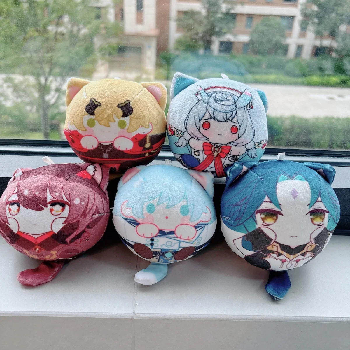 Nahida Zhongli Hu Tao Raiden Shogun Ganyu Xiao Genshin Impact 10cm Dango Plush Keychain Bag Charm Collectible Birthday Gift