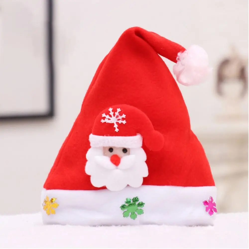 Christmas LED Hat New Year Cute Kids Adults Cap Navidad Children Girl Hat New Year Costume Santa Claus Xmas Winter Gift Decor